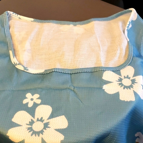 YAWJET Blue Floral  Tank Top & Shorts Pajama Set Comfy Loungewear Size XL - Picture 8 of 9